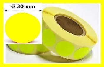 LIQUIDATIE LOT Blanco ETIKETTEN - ROND 30 MM - op rol, Articles professionnels, Aménagement de Bureau & Magasin | Fournitures de bureau