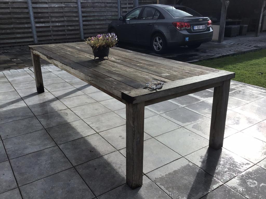 Tuintafel, Ophalen, Gebruikt, Rechthoekig, Hout