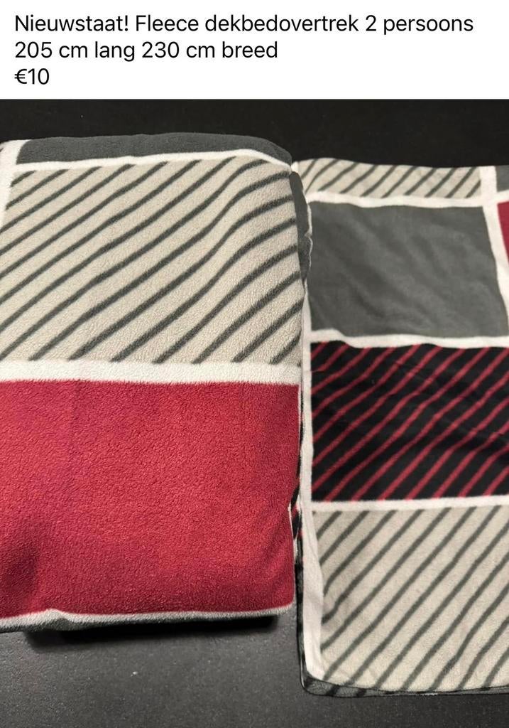 Fleece 2 persoons dekbedovertrek, Ophalen of Verzenden, Zo goed als nieuw, Dekbedovertrek