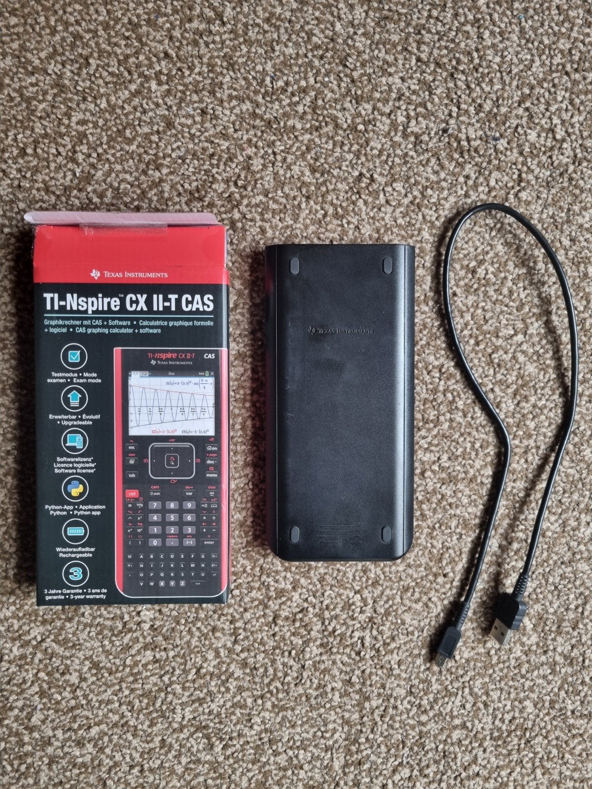 TI-Nspire CX II-T CAS, Ophalen, Grafische rekenmachine, Zo goed als nieuw