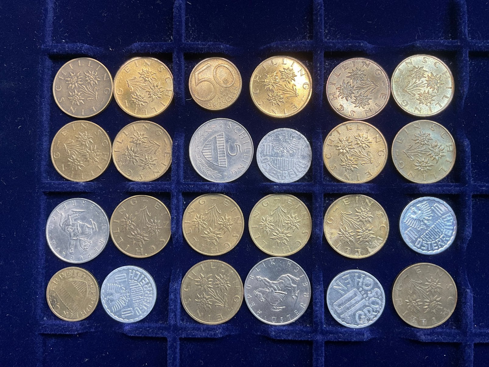 Oostenrijk - lot 24 prachtige Oostenrijkse munten - divers, Postzegels en Munten, Verzenden, Oostenrijk, Setje
