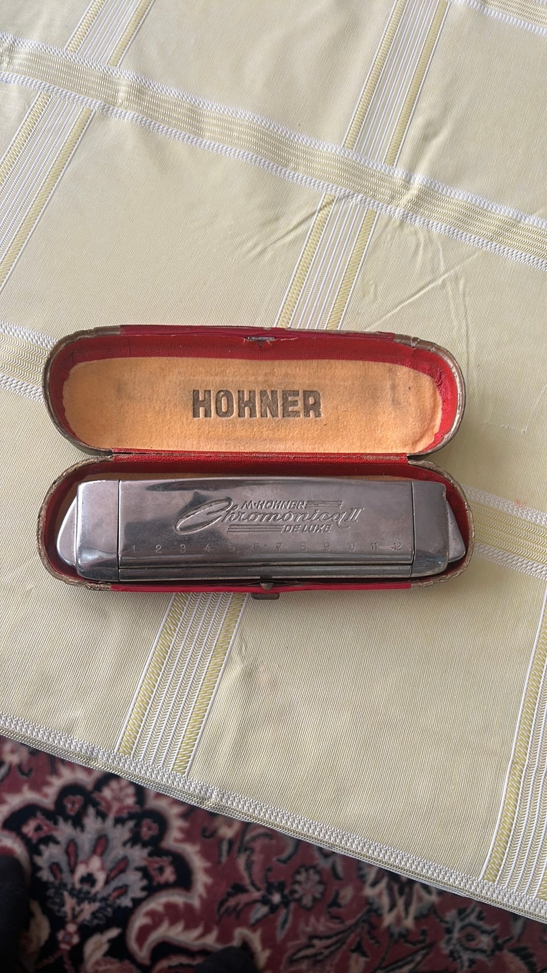M. Hohner Chromonica II De Luxe chromatische mondharmonica, Ophalen, Zo goed als nieuw, Chromatisch, Met koffer of doosje