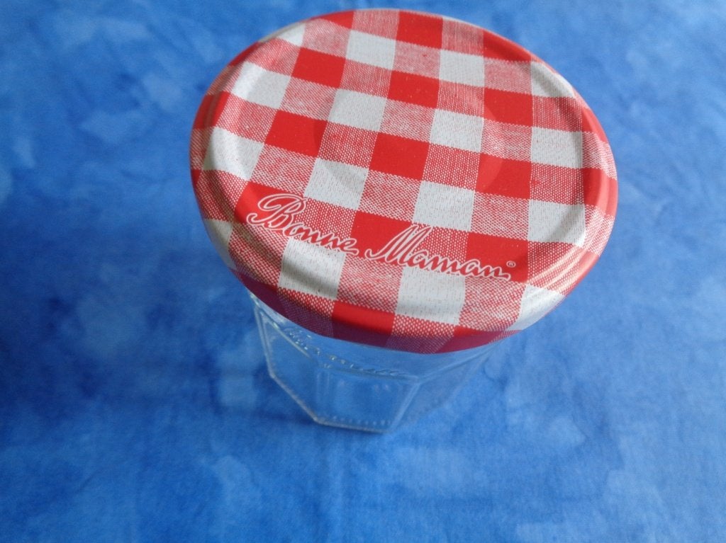 Bocaux confiture. Marque: "Bonne Maman"., Ophalen of Verzenden, Gebruikt, Glas, Overige typen