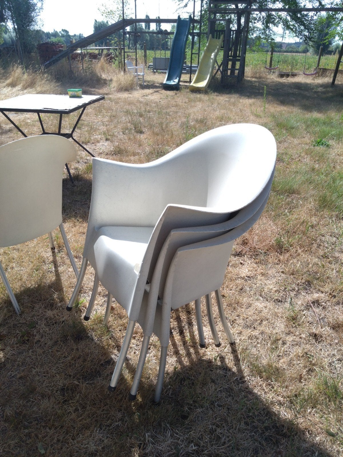 6 tuinstoelen Italiaans design, Enlèvement, Empilable
