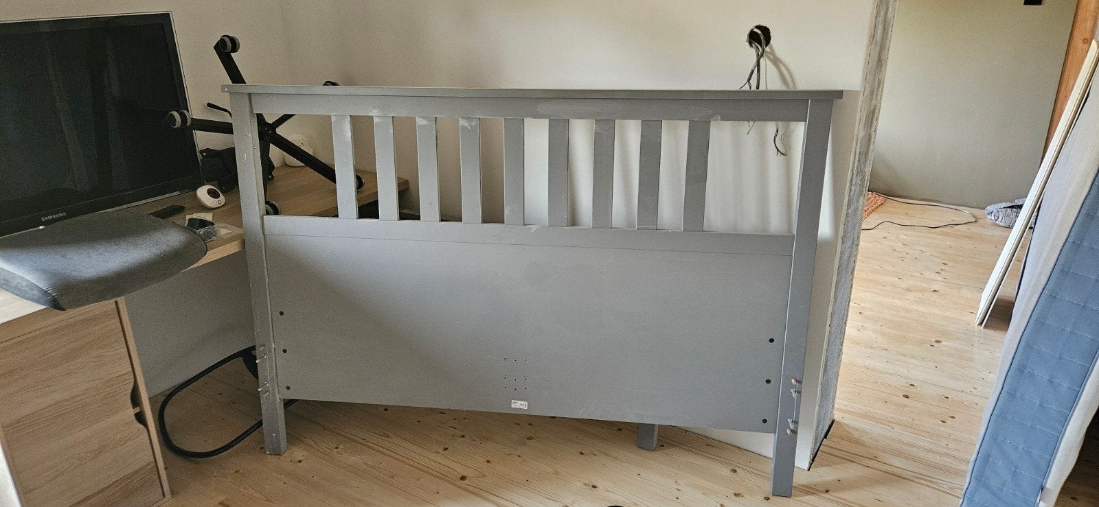 160 cm Hemnes IKEA, Huis en Inrichting, Slaapkamer | Bedden, Ophalen, Grijs, 160 cm
