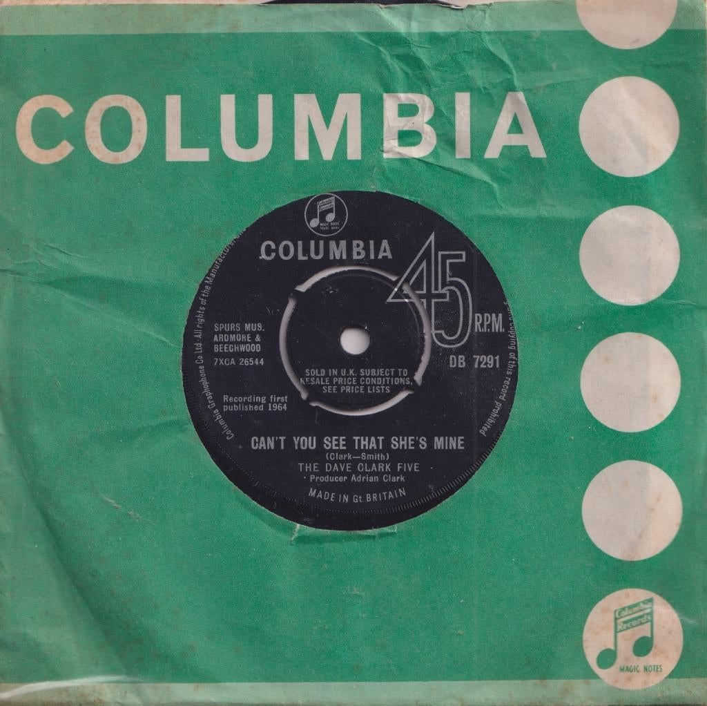The Dave Clark Five – Can’t you see that she’s mine / Becaus, Enlèvement ou Envoi, Utilisé, Pop
