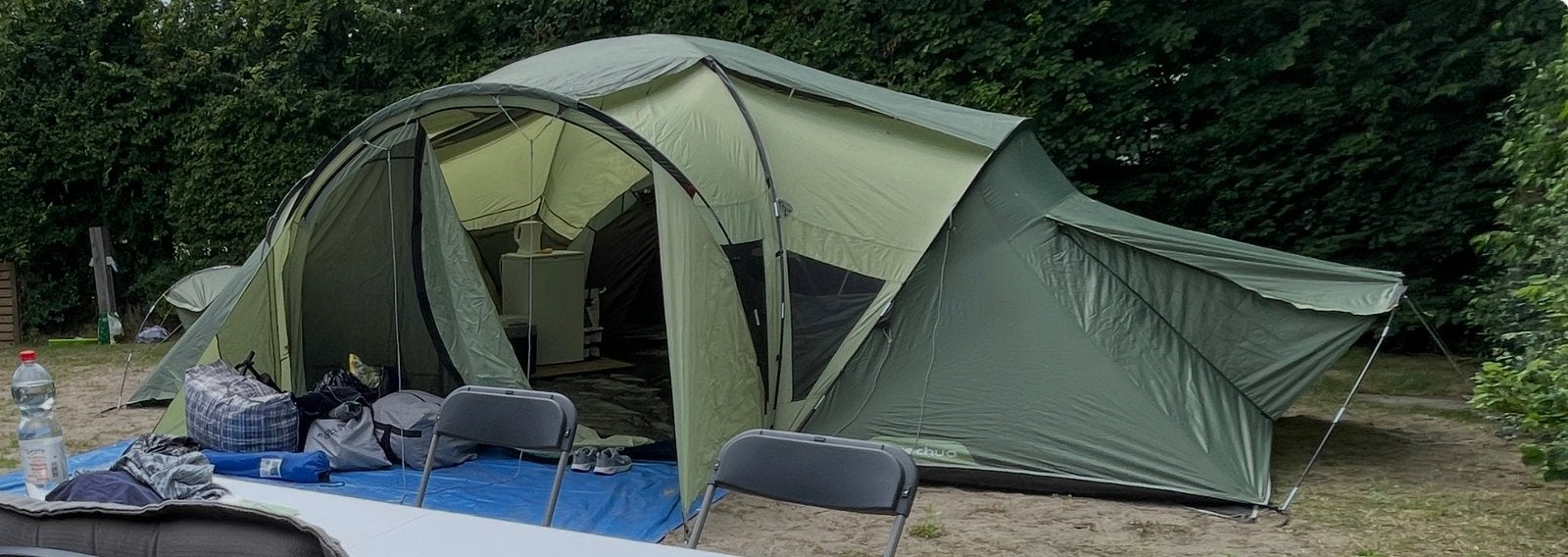 6 persoons tent quechua T6.3 air xl, Ophalen, Zo goed als nieuw