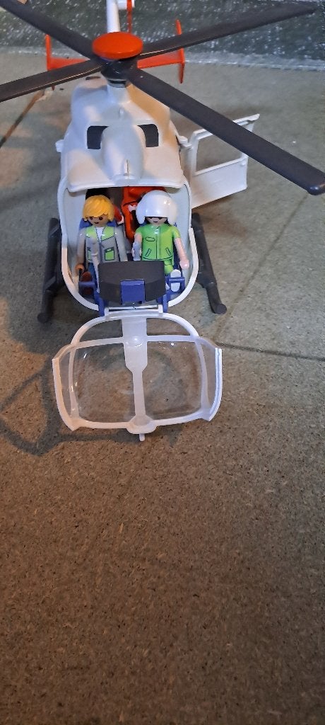 playmobil helikopter, Ophalen