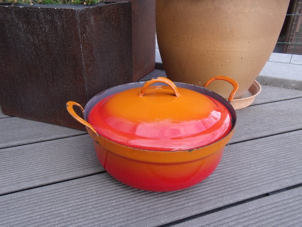 casserole ancienne émail "ELITE" 29 cm X 11 cm, Enlèvement, Utilisé, Émail, Casserole