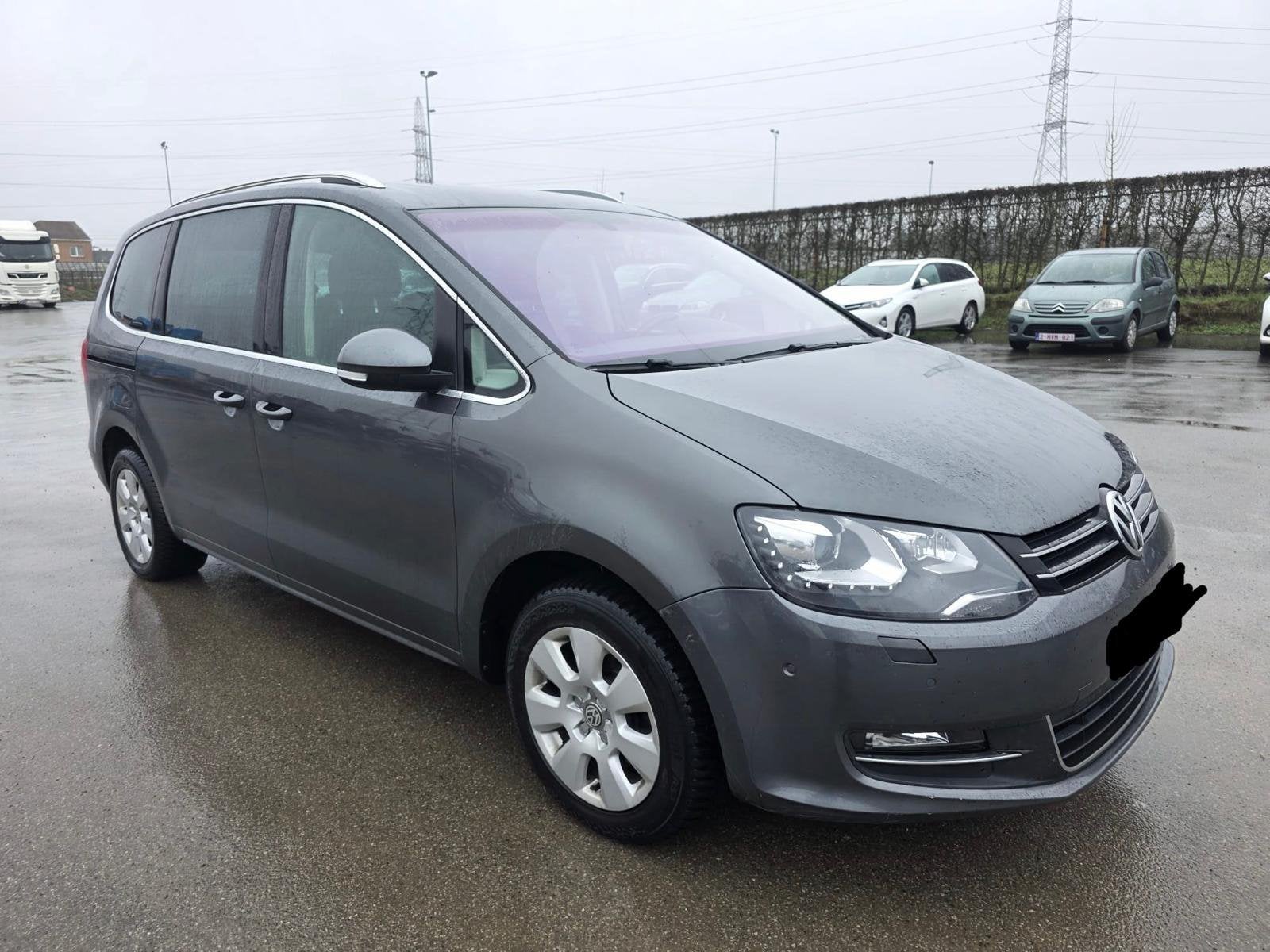 Volkswagen Sharan/2.0 TDi/Automatique/7 sièges, Autos, Cuir, Cruise Control, 7 places, Noir