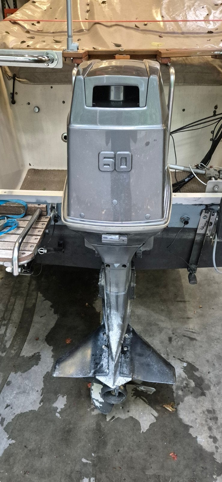 Evinrude 60PK - Buitenboordmotor, Watersport en Boten, Buiten- en Binnenboordmotoren, Ophalen, Gebruikt, Met afstandsbediening