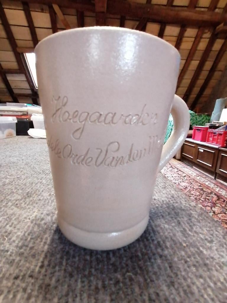 Beker 'Die Edele Orde van den Moutstock' Hoegaarden, Verzamelen, Biermerken, Ophalen of Verzenden, Nieuw, Overige typen, Overige merken