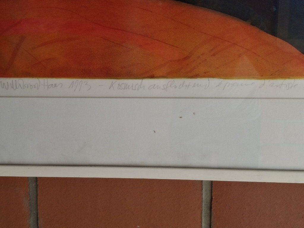 Willibrord Haas – „kosmisch ausfluchtend“ (1993), Ophalen, Ets, Gesigneerd