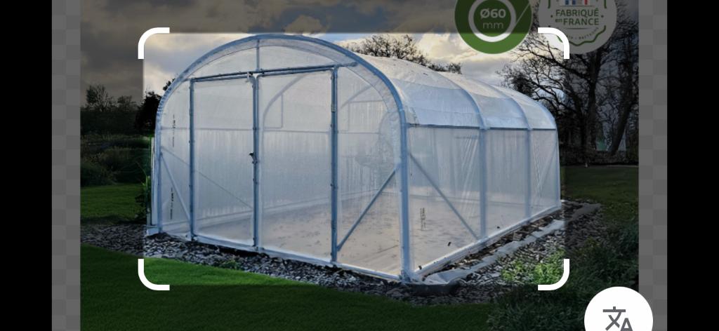 Serre tunnel professionnel 40m2, Tuin en Terras, Kassen, Ophalen, Nieuw, Staal, Kweekkas