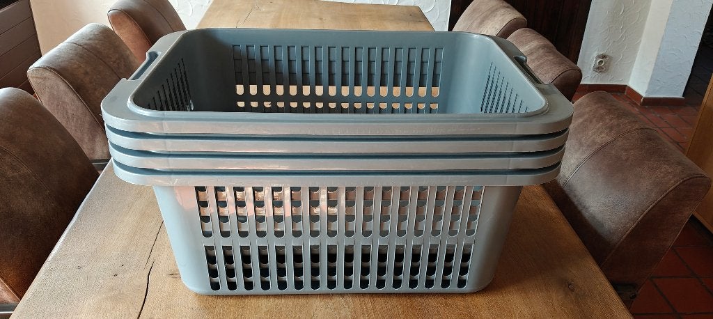 Wasmanden 55 liter, Enlèvement, Comme neuf, Gris, Panier à linge
