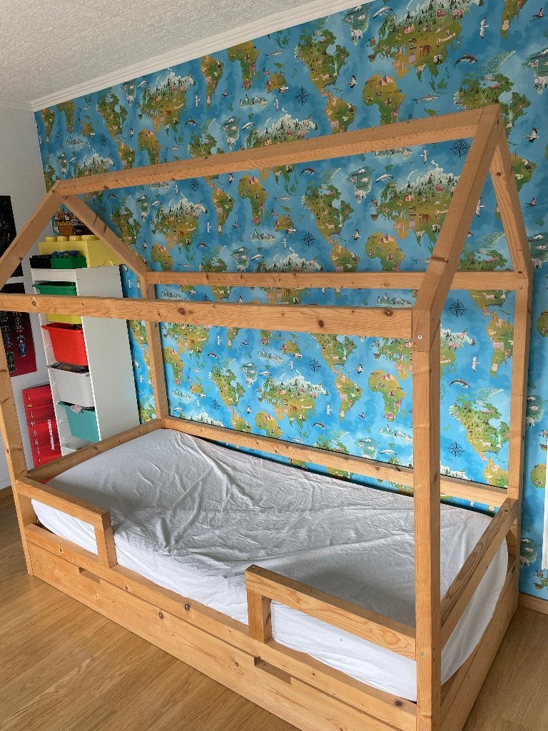 Lit pour enfant - Little Dreamers bed house + matelas, Sommier à lattes, Enlèvement, 180 cm ou plus, 85 à 100 cm
