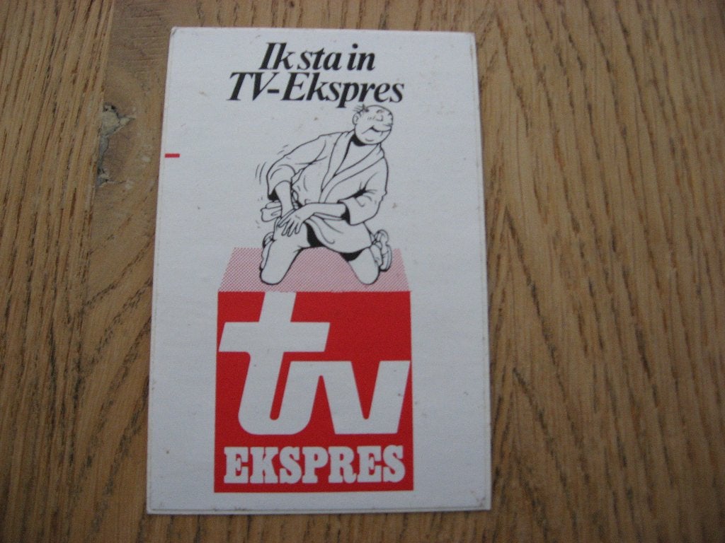 Sticker Ik sta in TV-Ekspres Lambik Suske en Wiske, Verzamelen, Ophalen of Verzenden, Suske en Wiske, Nieuw, Plaatje, Poster of Sticker