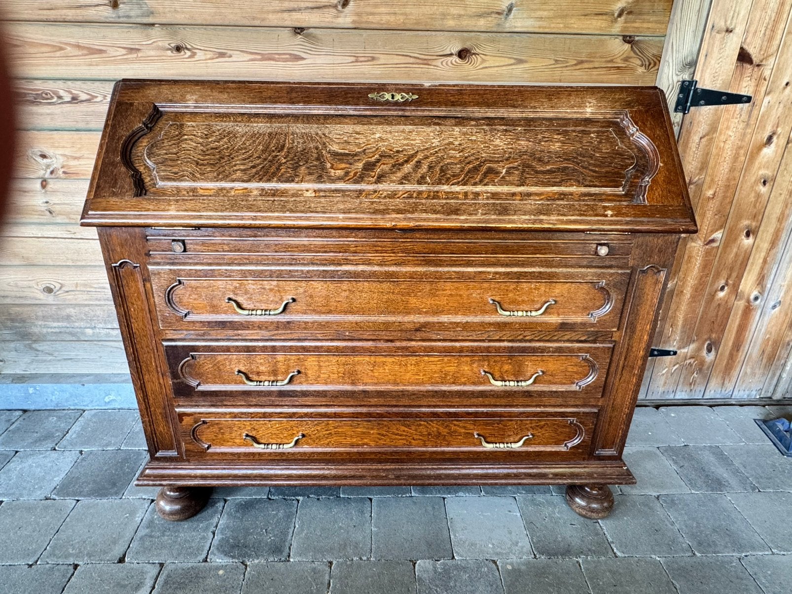 Eiken secretaire, Huis en Inrichting, Ophalen, Gebruikt