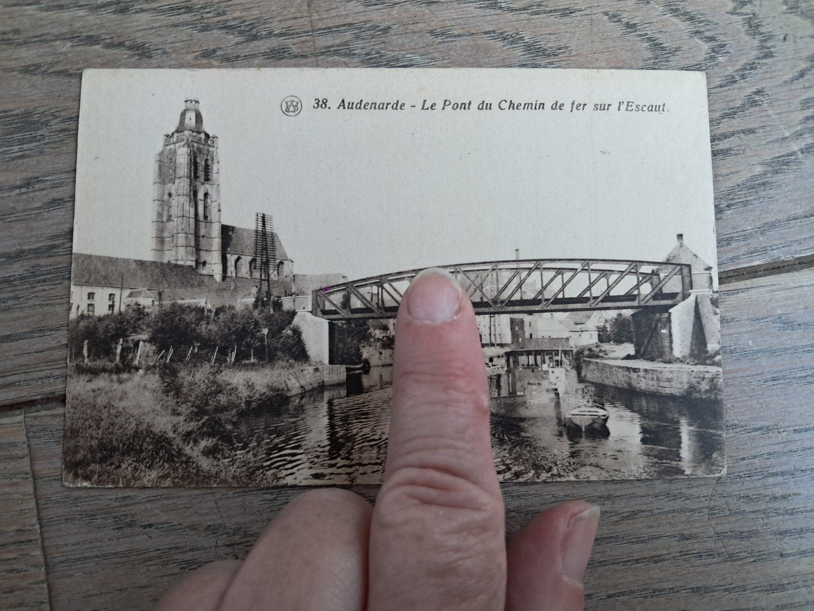 onbeschreven pk, Oudenaarde, de spoorwegbrug, Ophalen of Verzenden