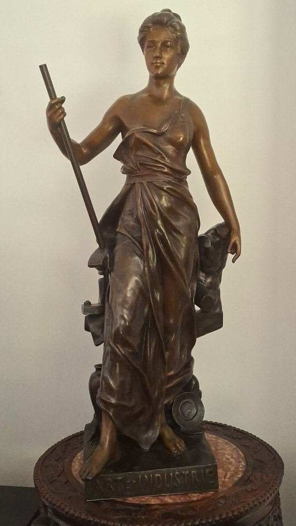 Statue 90 cm, Enlèvement ou Envoi, Bronze