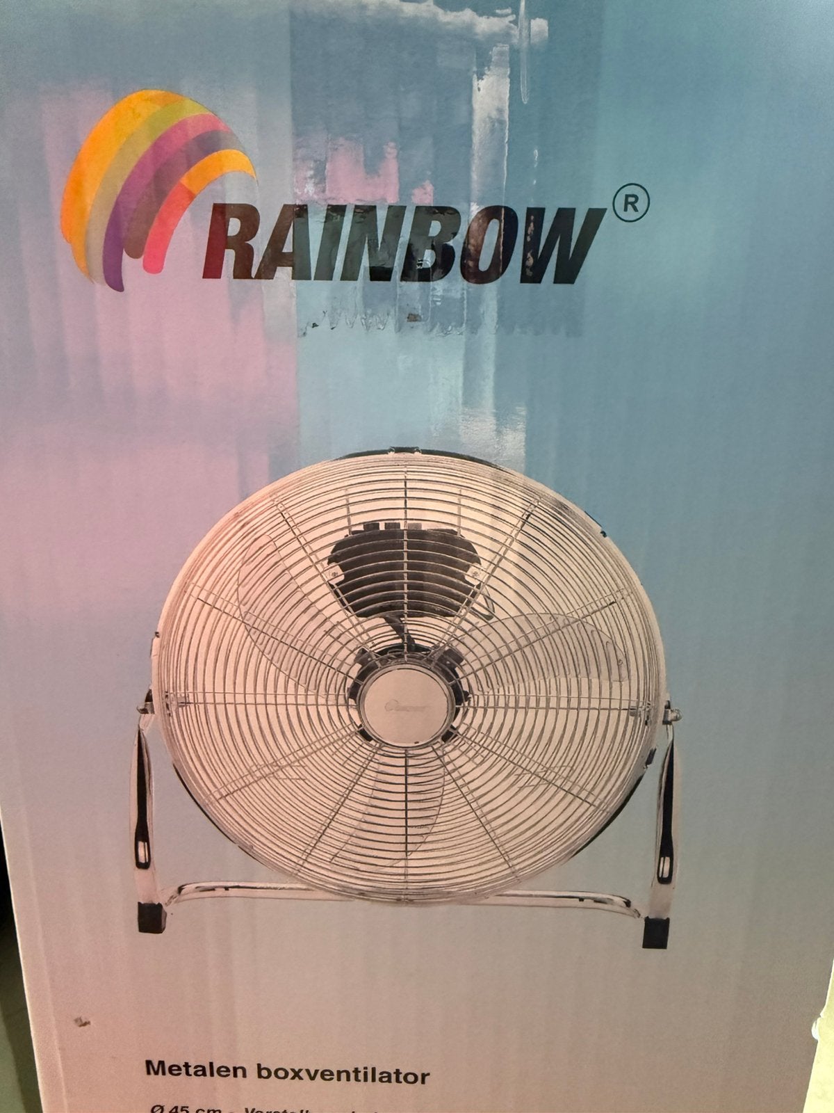 Vloerventilator chroom 45 cm, Ophalen, Nieuw, Vloerventilator