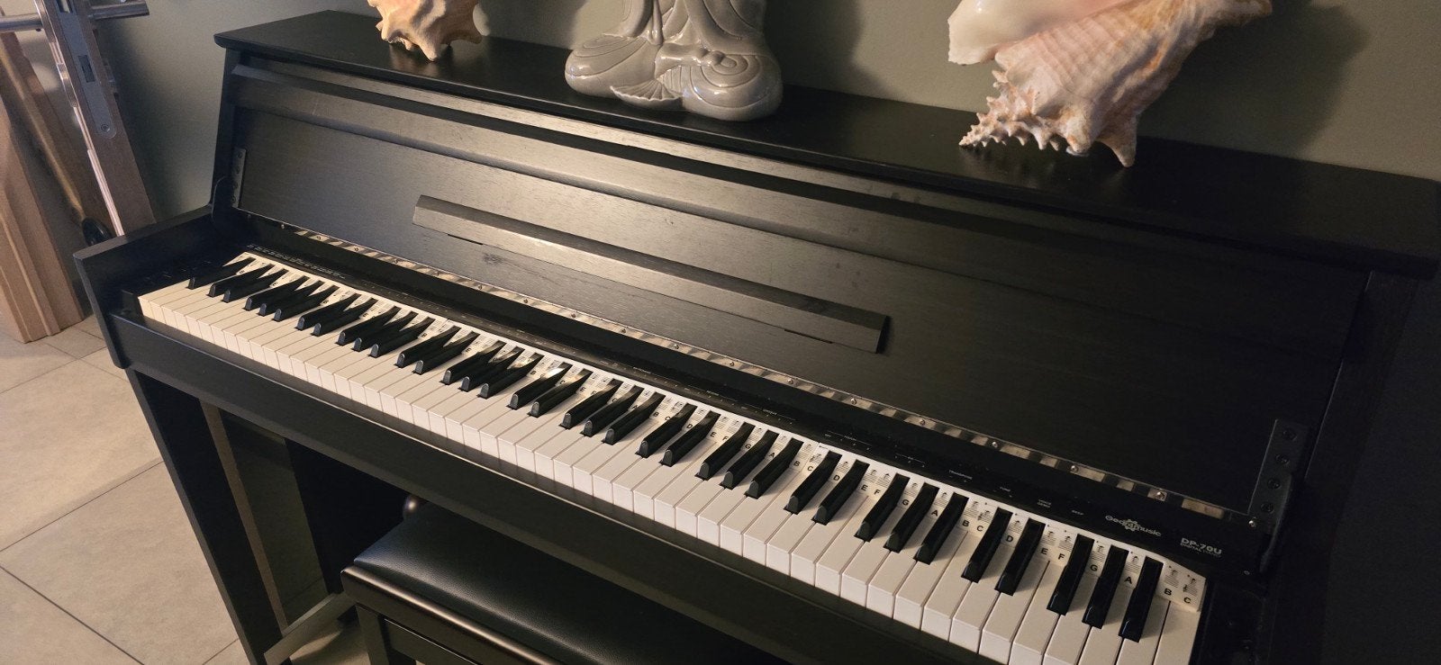 Piano numérique Gear4music DP-70U - noir, avec banc, Musique & Instruments, Enlèvement, Noir, Piano