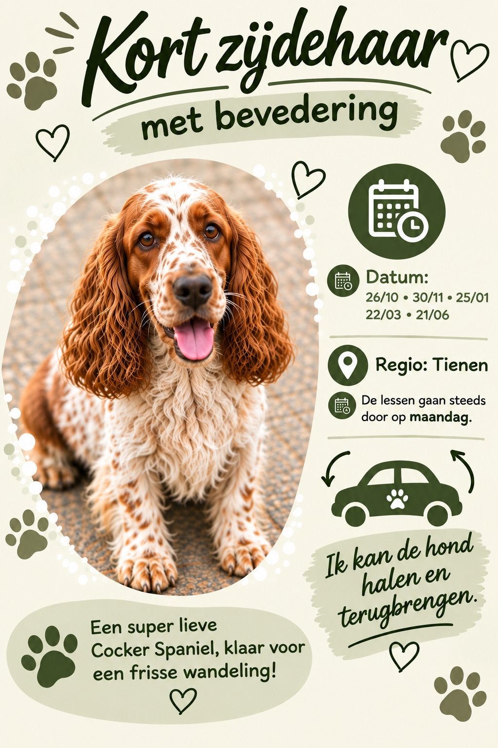 Gratis trimbeurt ! Voor cockers, setters,langharigeTeckels!, Animaux & Accessoires, Janvier, Plusieurs animaux