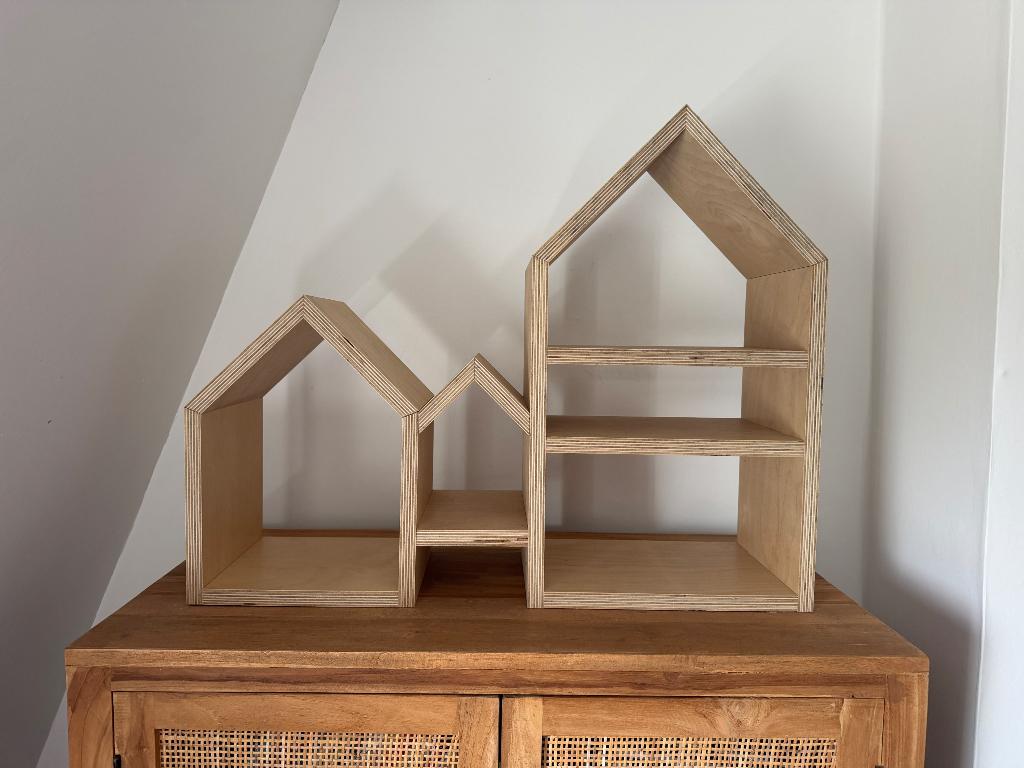Houten huisjes rek, Ophalen, Gebruikt, Meubelstuk of Keukentje