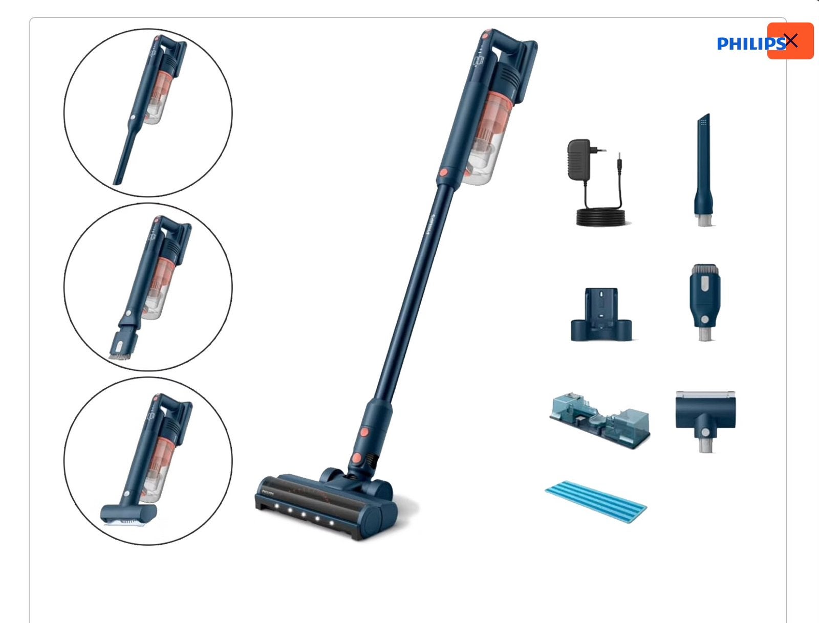 Aspirateur balai Philips série 5000, Enlèvement ou Envoi, Comme neuf