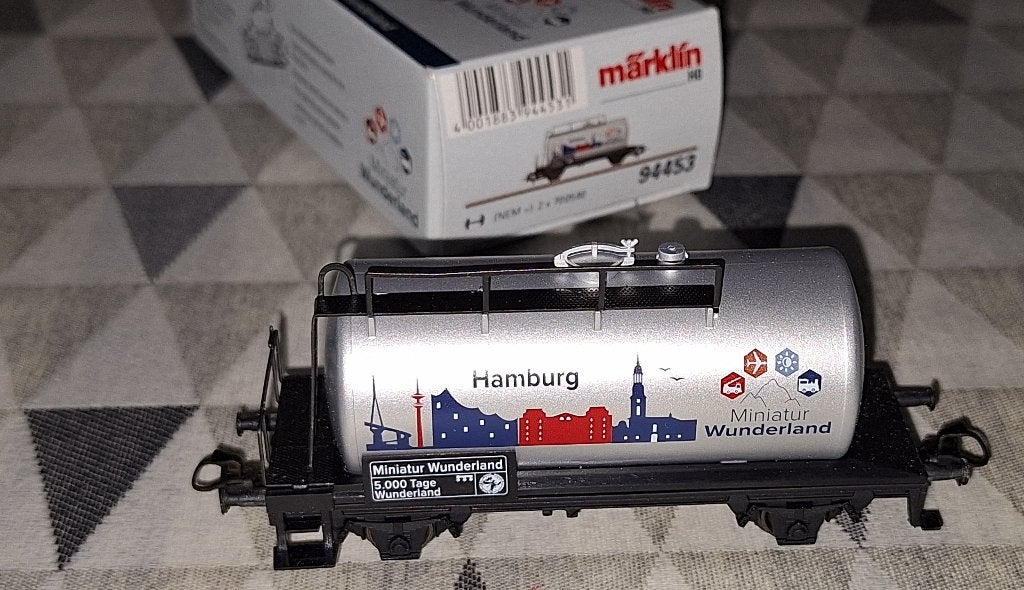 Märklin HO 94453 Ketelwagen Hamburg 'Miniatur Wunderland' DB, Enlèvement ou Envoi, Comme neuf, Wagon, Märklin