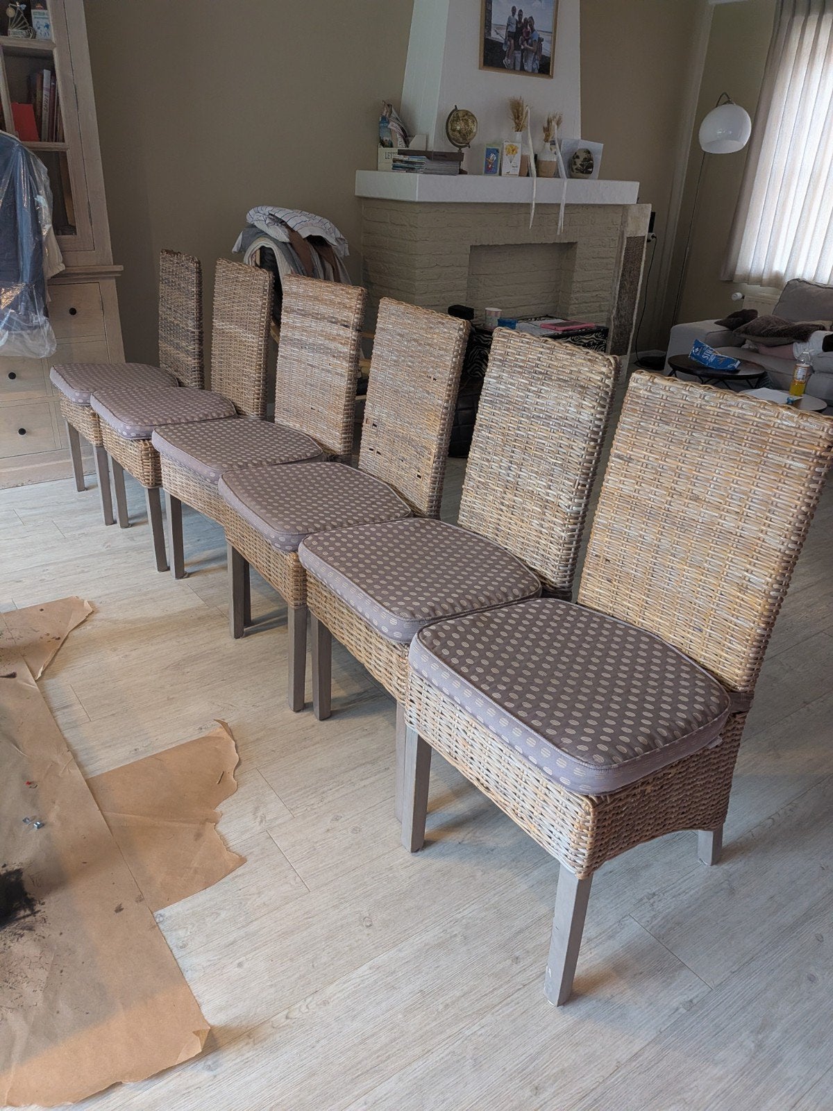 Rieten stoelen (6 stuks), Huis en Inrichting, Ophalen