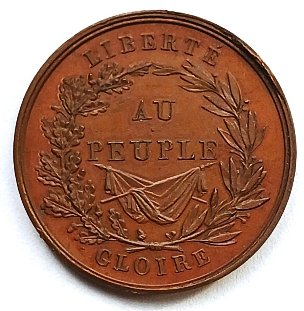 medaille 1830 belgische revolutie liberte au peuple gloire, Ophalen of Verzenden, Overige materialen