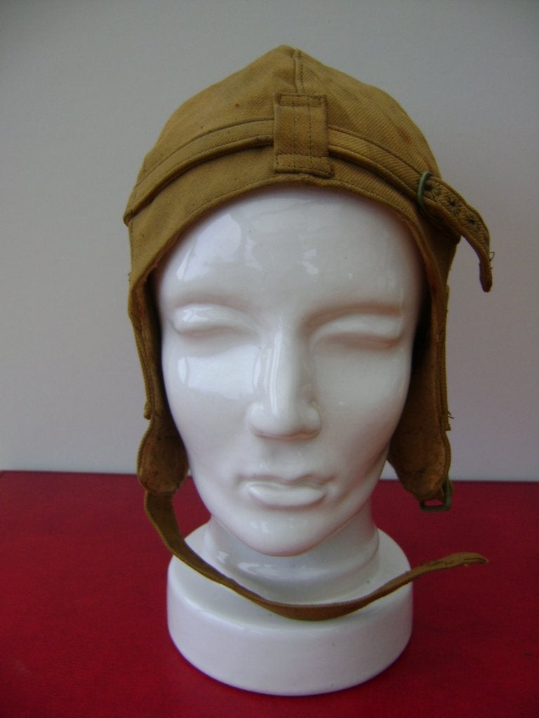 RAF (?) helmet training, 1940., Verzamelen, Ophalen of Verzenden, Luchtmacht, Helm of Baret