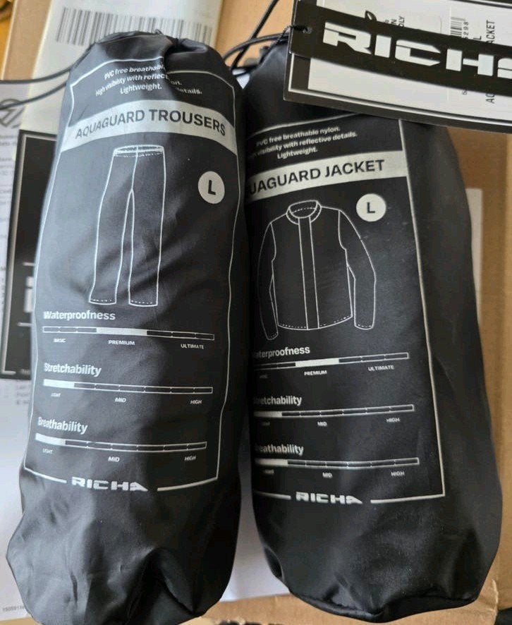 Richa waterdichte regenbroek + regenjas, Motoren, Nieuw met kaartje, Dames, Ophalen of Verzenden, Broek | textiel
