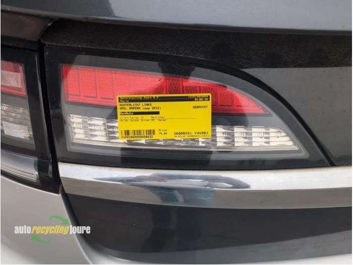 Feu arrière gauche d'un Opel Ampera, -, -, Opel, 3 mois de garantie