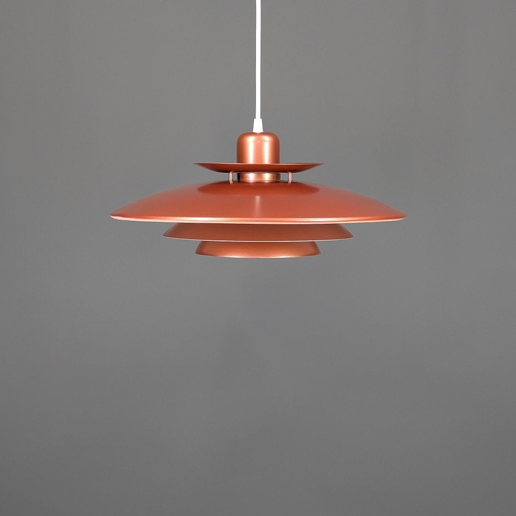 Lampe scandinave vintage Belid - couleur cuivre - Ø43 cm, Enlèvement ou Envoi, Comme neuf, Scandinavisch, E27 (grand)