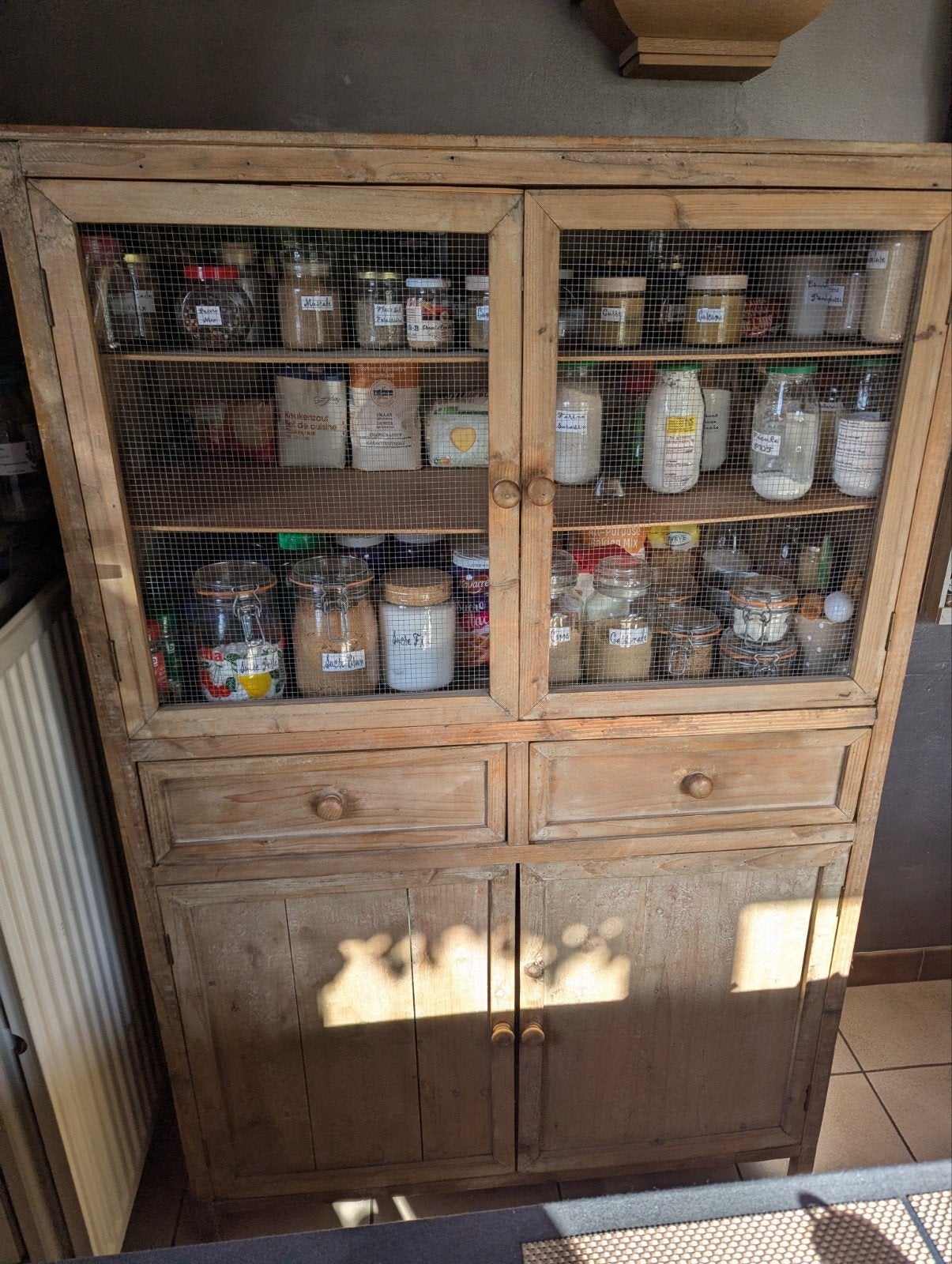 Meuble de rangement en bois – Campagne Chic Vintage, Maison & Meubles, Armoires | Buffets, Enlèvement, Utilisé, 50 à 100 cm, 100 à 150 cm