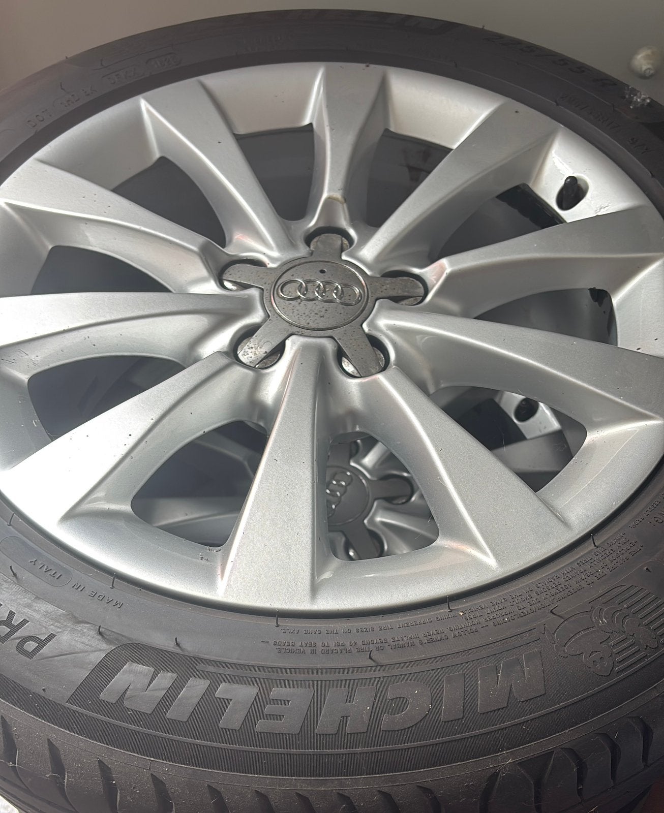 Jantes audi a6 17pouces plus pneu michellin, Enlèvement, 17 pouces, Pneus et Jantes