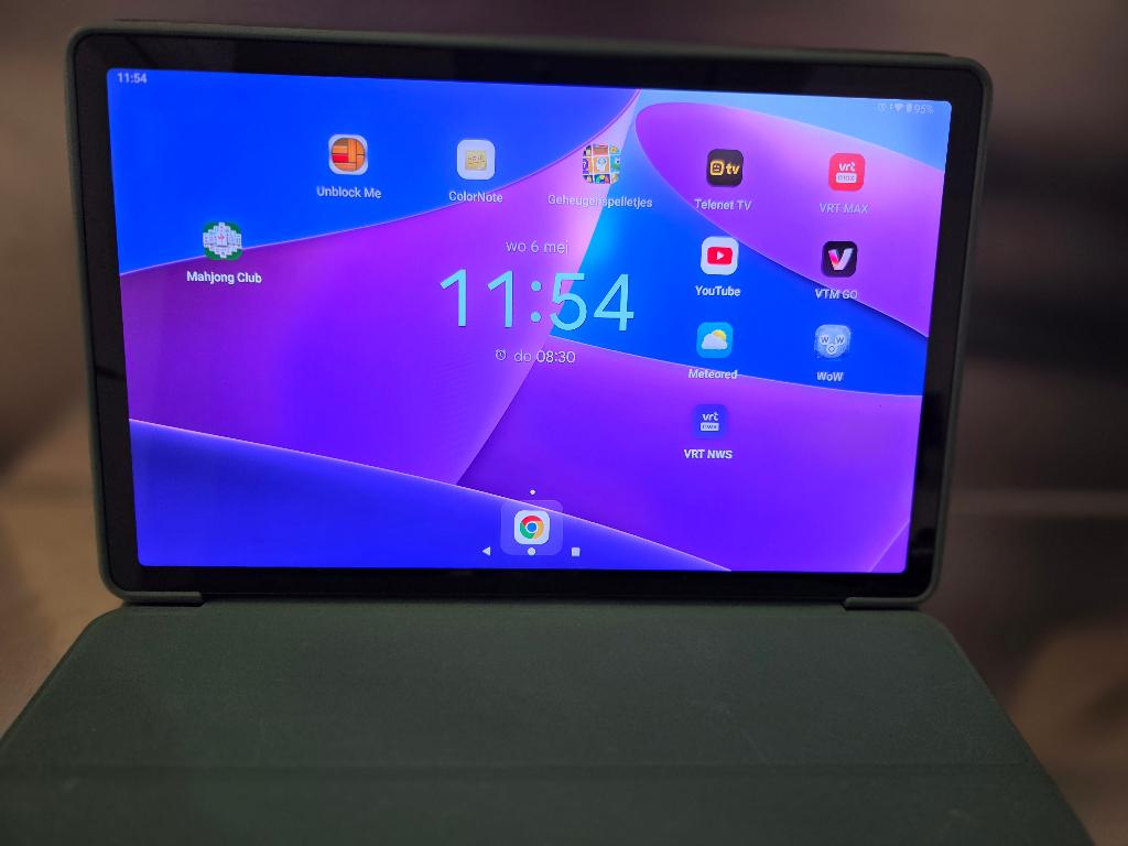 Lenovo Tab M10 Plus (3rd gen) – 128GB  + groen hoesje, Computers en Software, Android Tablets, Zo goed als nieuw, Wi-Fi, 10 inch