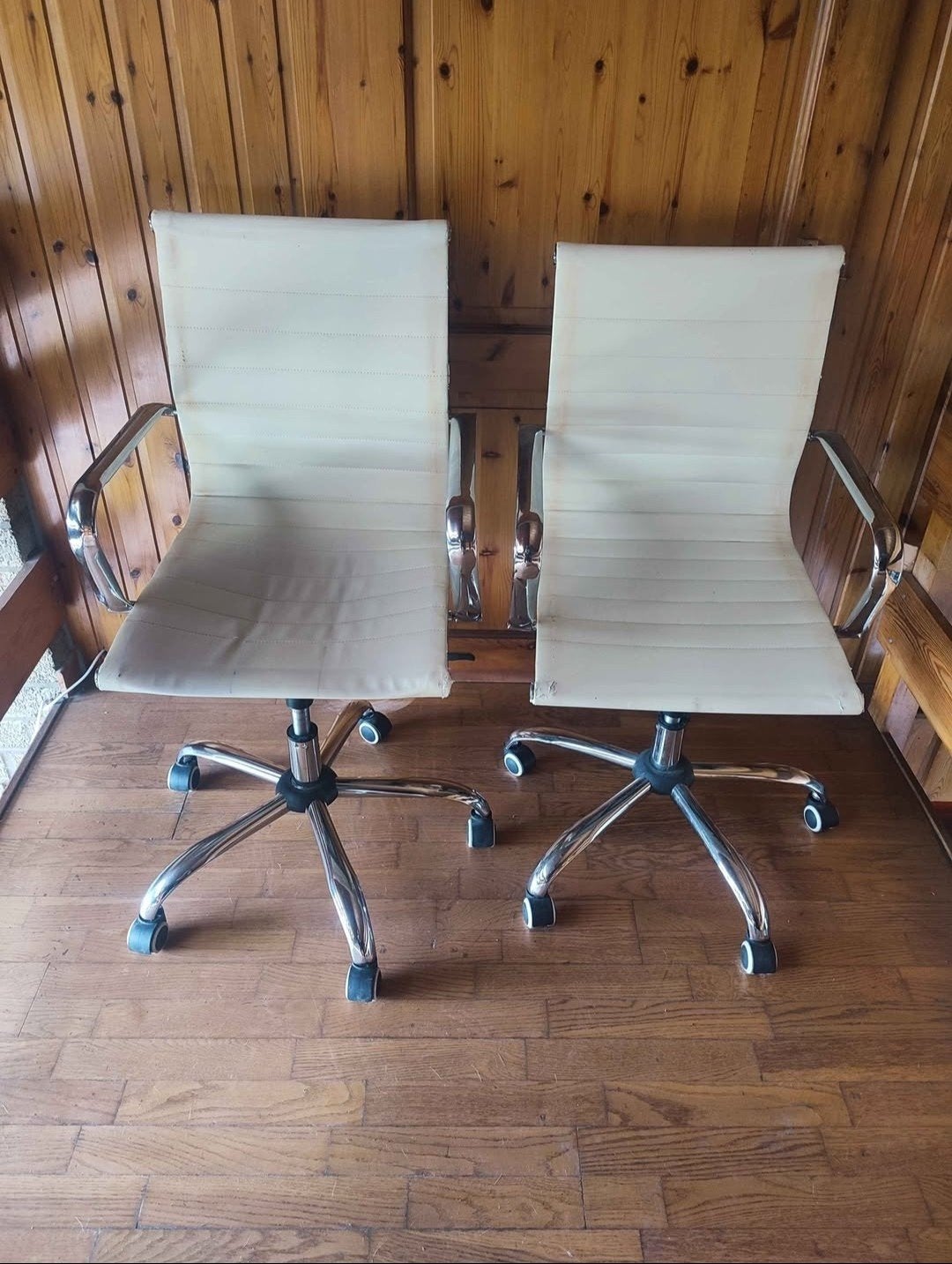 Italiaanse Design bureaustoelen, Huis en Inrichting, Ophalen, Gebruikt, Wit, Bureaustoel