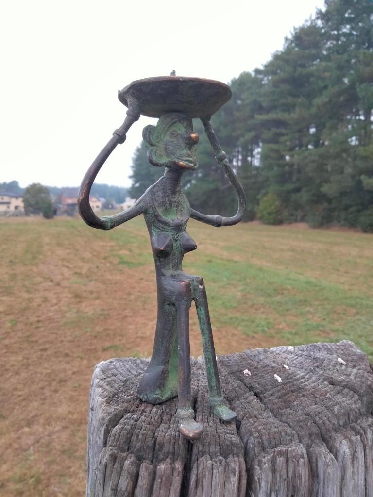 Curiosa brocante kandelaar brons ? kunst, Enlèvement ou Envoi