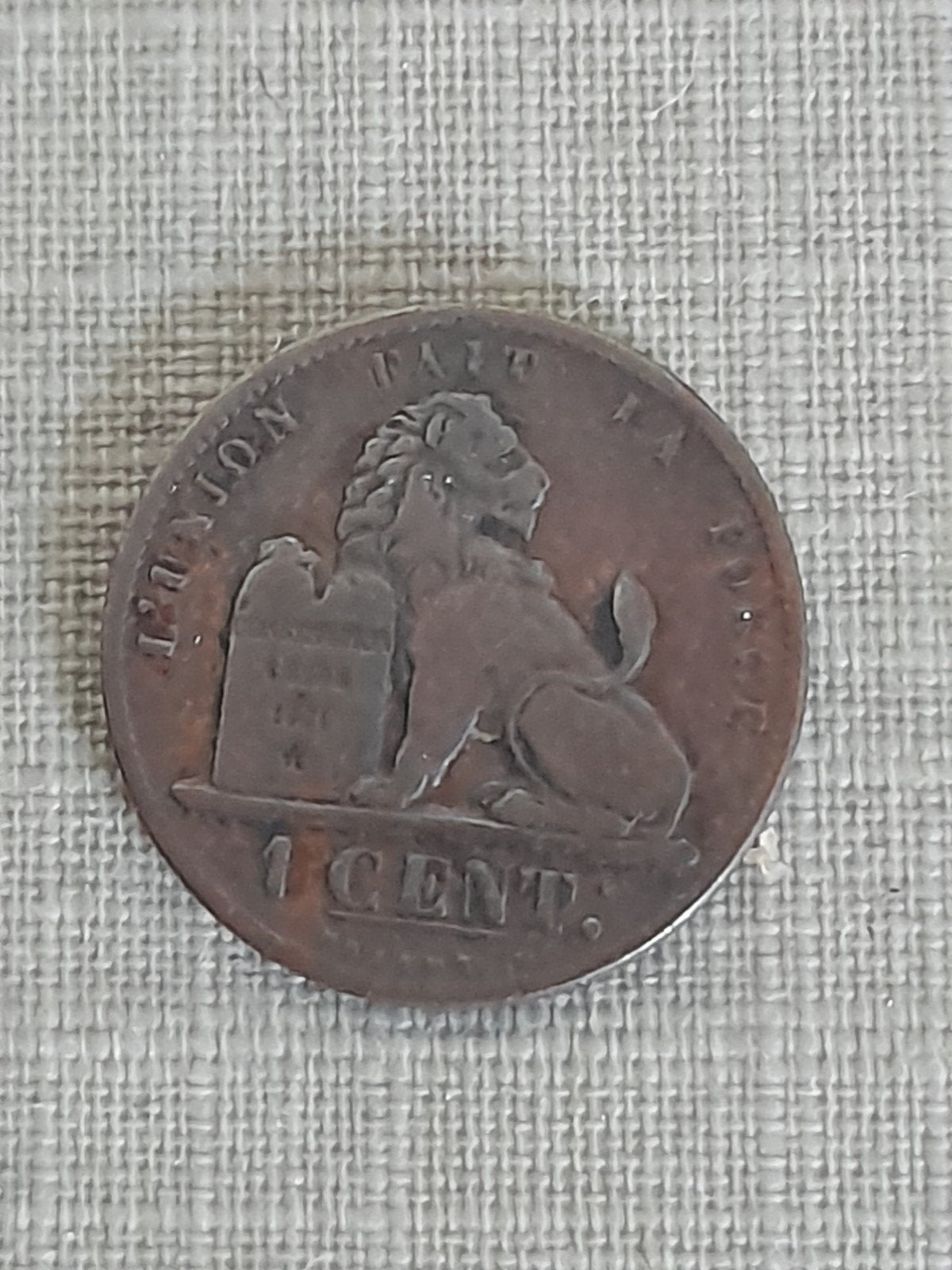 Pièces de 1et 2 centimes - Lion -  Leopold 1& 2, 1 centime