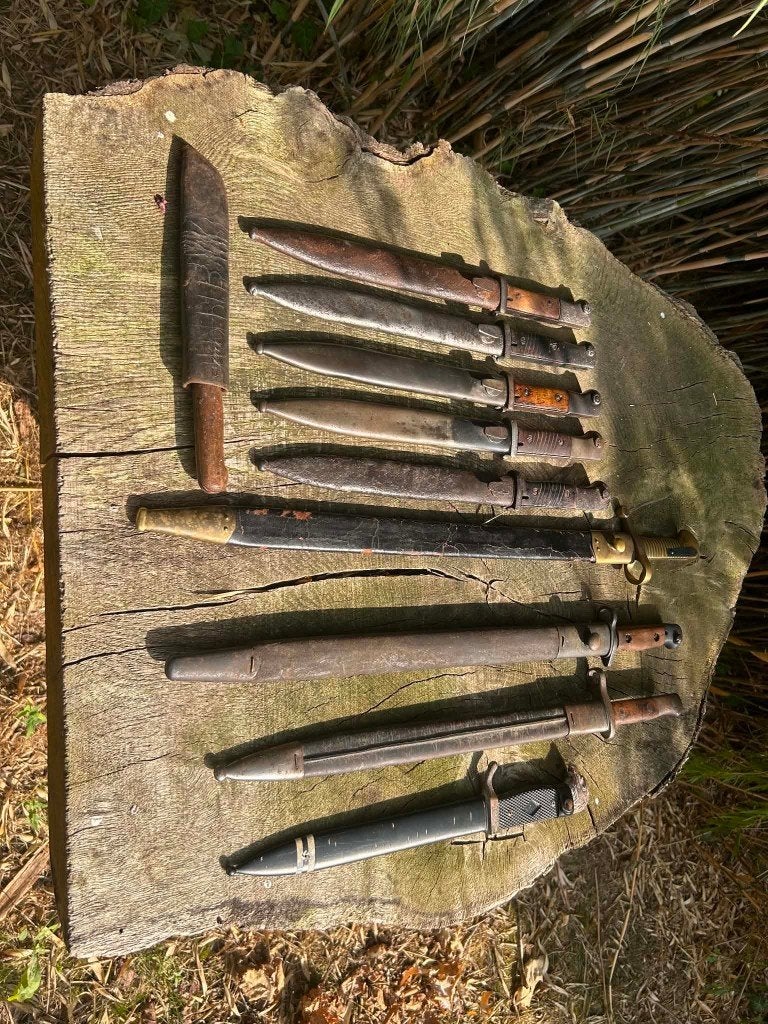 Lot: Duitse bajonet, wo1, wo2 en andere, Verzamelen, Militaria | Tweede Wereldoorlog, Overige soorten, Ophalen of Verzenden
