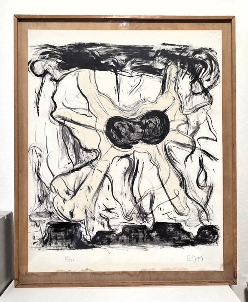 Kunst in kader, Alechinsky stijl, nr.71/120, Antiek en Kunst, Gelimiteerde oplage, Ophalen of Verzenden