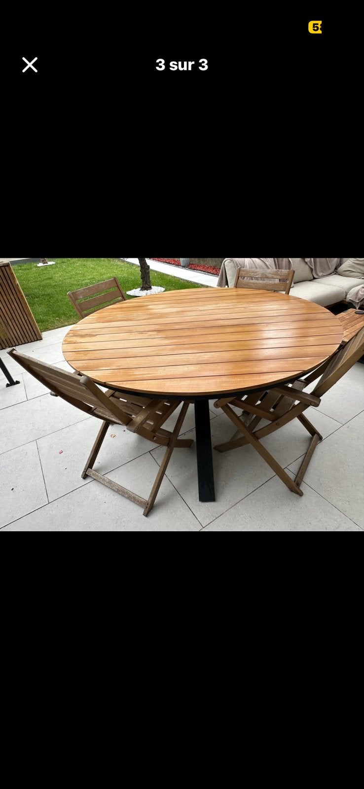 Table en Teack, Enlèvement, Comme neuf