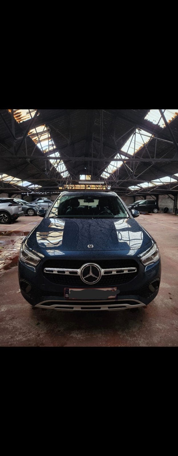 Mercedes GLA200d, Auto's, Automaat, Dealer onderhouden, Blauw, Leder en Stof