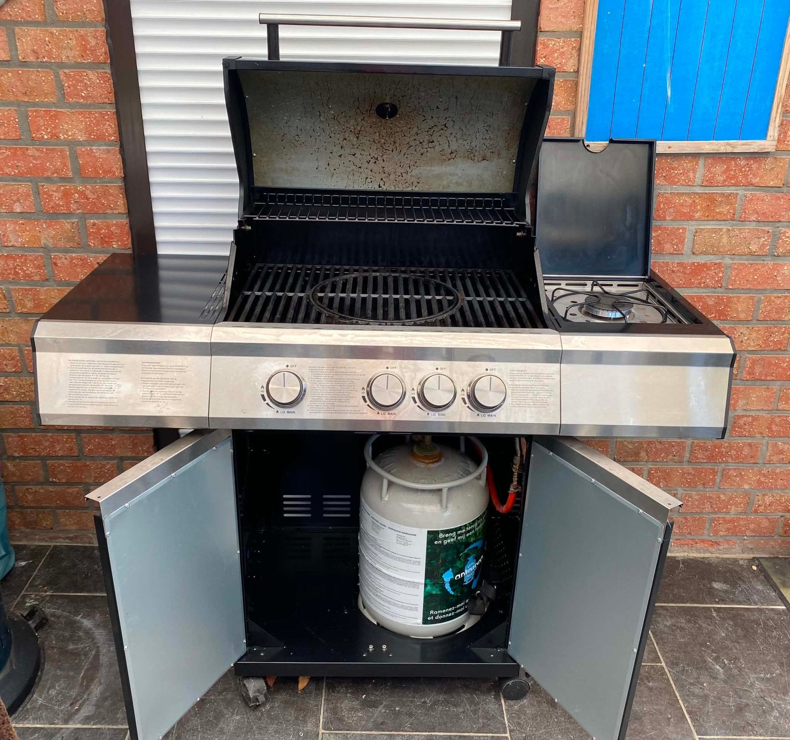 Tarrington House gasbarbecue – 4 branders + zijbrander, Tuin en Terras, Ophalen