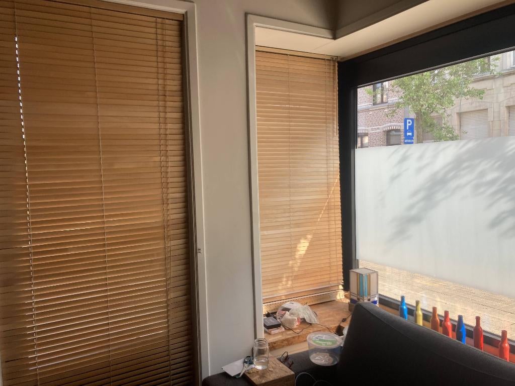 Houten Rolgordijnen | Jaloezieën | LINDMON, Bruin, 100 tot 150 cm, Ophalen of Verzenden, Zo goed als nieuw