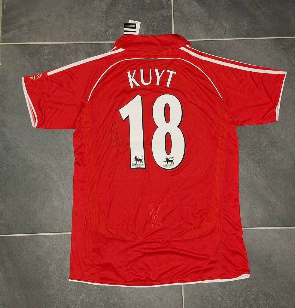 Shirt met originele handtekening; Dirk Kuyt # Liverpool, Verzenden, Nieuw, Shirt