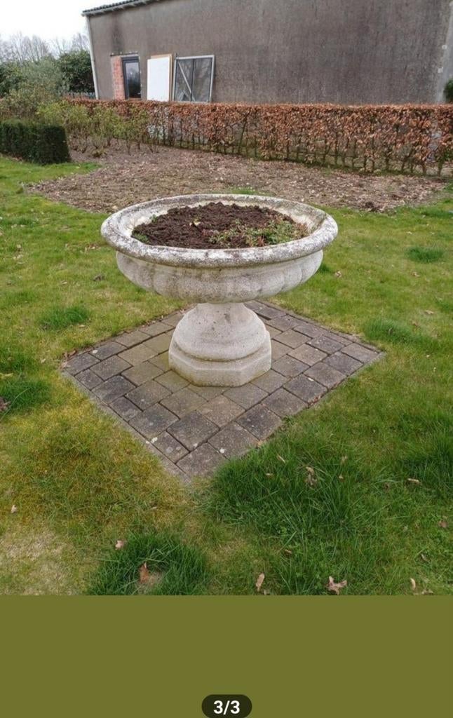 Ronde witte plantenbak, Tuin en Terras, Ophalen